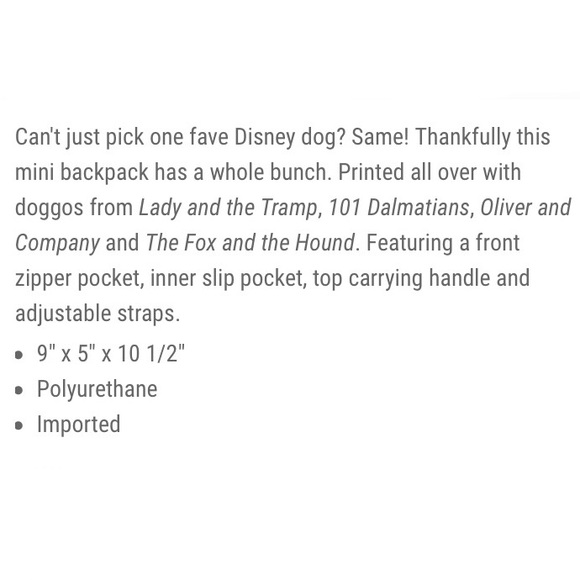 LOUNGEFLY DISNEY DOGS Mini Backpack & Wallet Set! - Picture 6 of 14